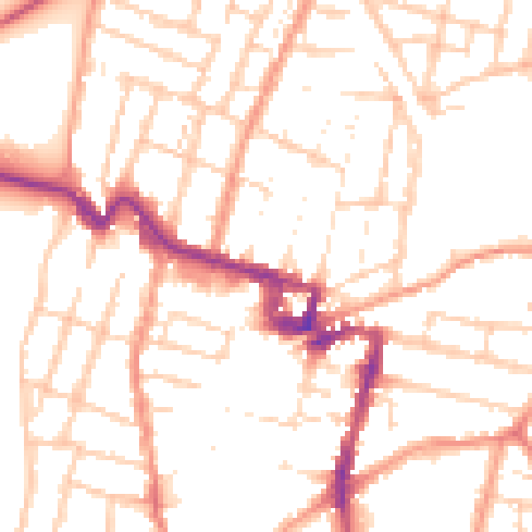 Daytime road noise heatmap for ME7 1BZ
