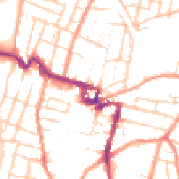 Daytime road noise heatmap for ME7 1DA