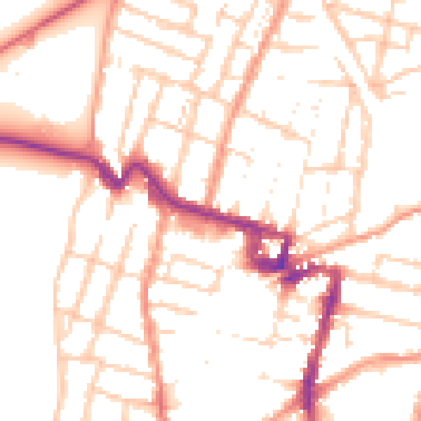 Daytime road noise heatmap for ME7 1DD