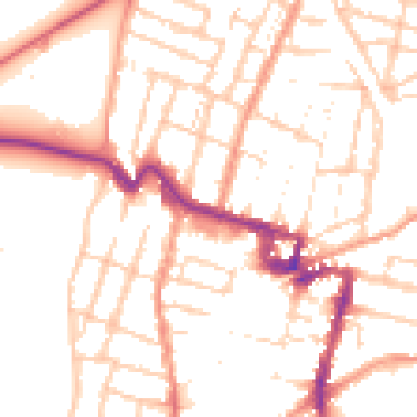 Daytime road noise heatmap for ME7 1DE