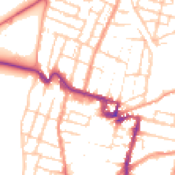 Daytime road noise heatmap for ME7 1DG