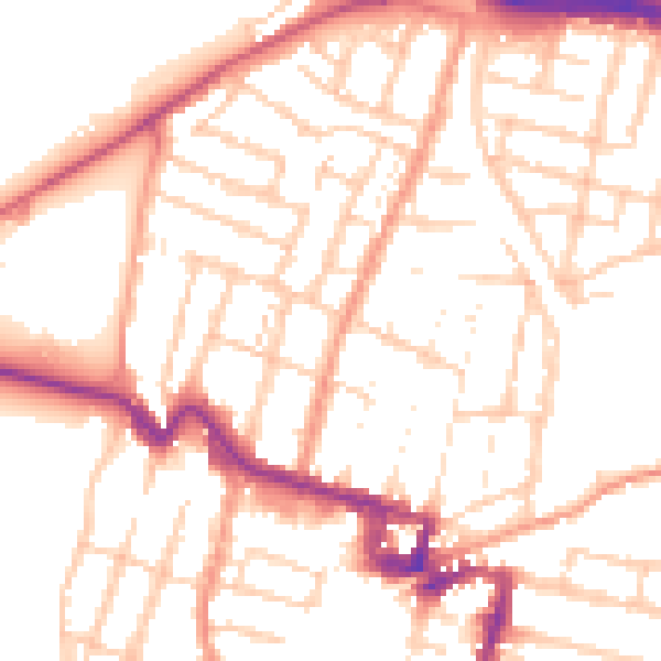 Daytime road noise heatmap for ME7 1DJ