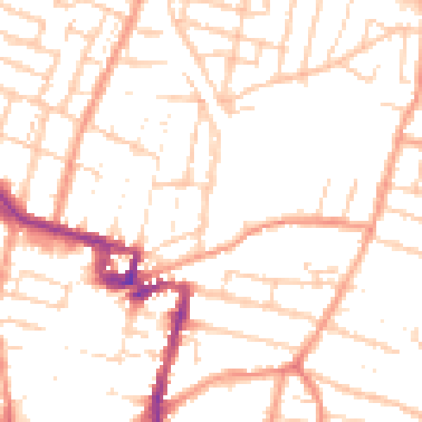 Daytime road noise heatmap for ME7 1DZ
