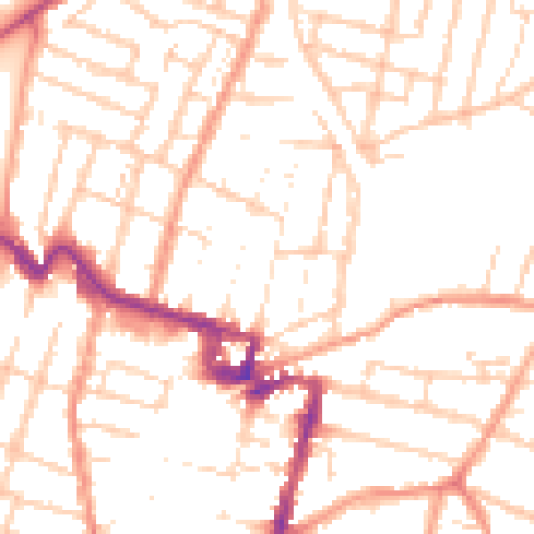 Daytime road noise heatmap for ME7 1EN