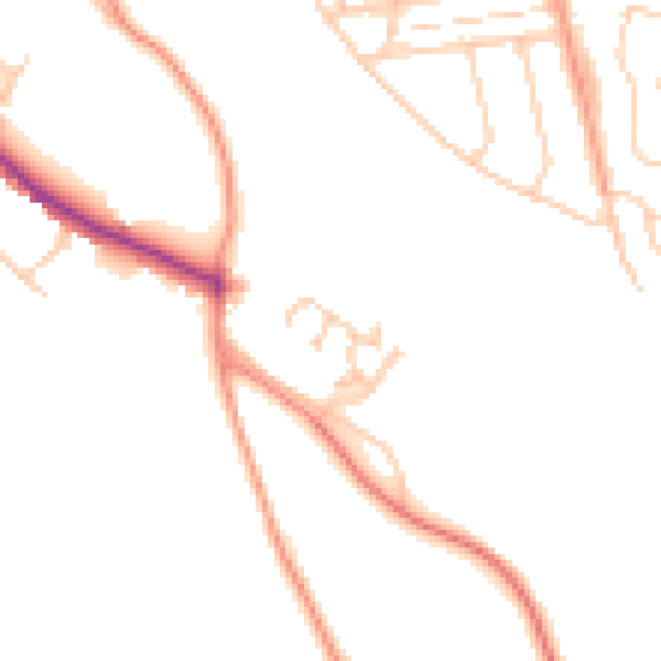 Daytime road noise heatmap for ME7 3BF