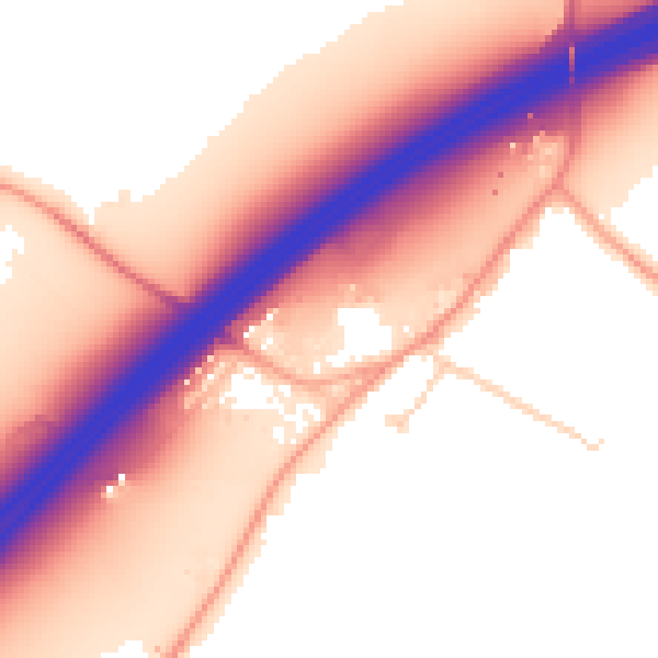 Daytime road noise heatmap for ME7 3BG