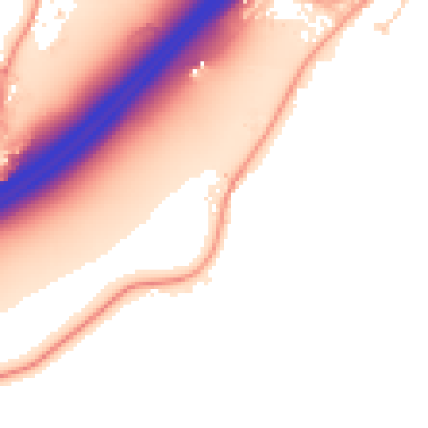 Daytime road noise heatmap for ME7 3ND