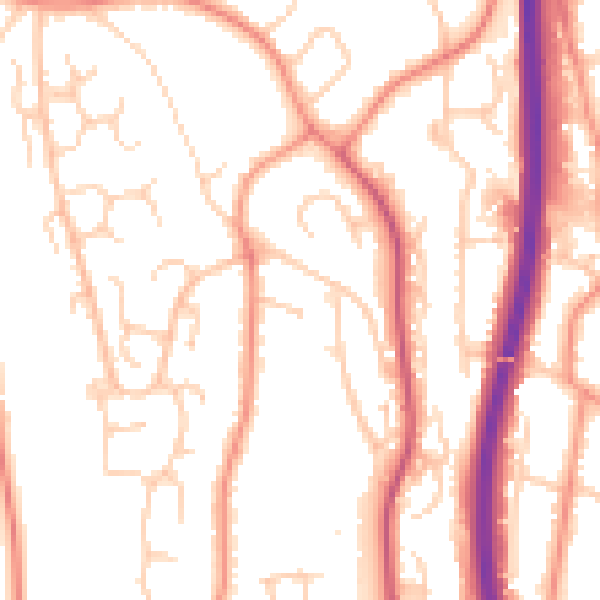 Daytime road noise heatmap for ME7 3QQ