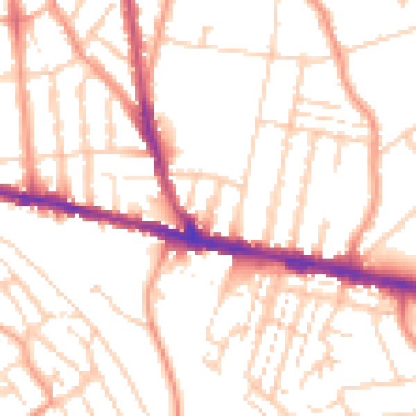 Daytime road noise heatmap for ME7 4AF