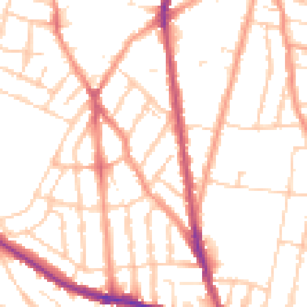 Daytime road noise heatmap for ME7 4NG