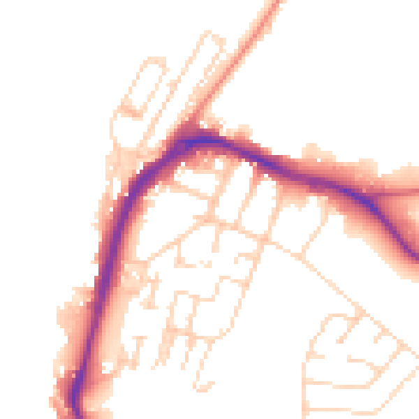 Daytime road noise heatmap for ME7 5AE