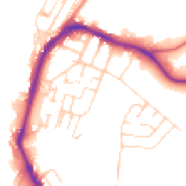 Daytime road noise heatmap for ME7 5AU