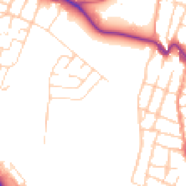 Daytime road noise heatmap for ME7 5DE