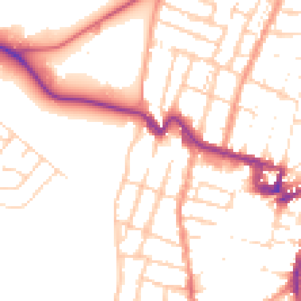 Daytime road noise heatmap for ME7 5HA