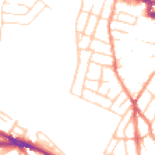 Daytime road noise heatmap for ME7 5HS