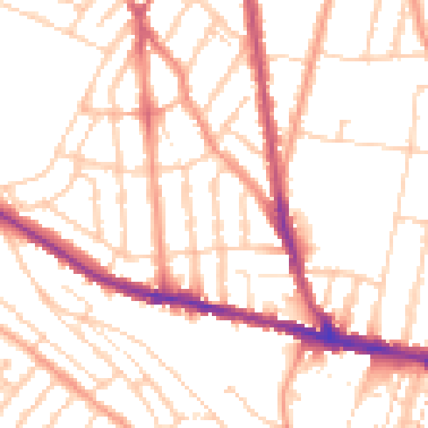 Daytime road noise heatmap for ME7 5LX