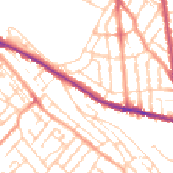 Daytime road noise heatmap for ME7 5PH