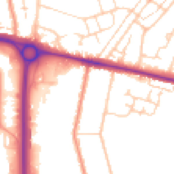 Daytime road noise heatmap for ME8 0AA