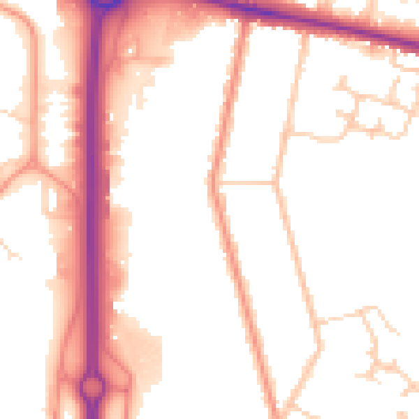 Daytime road noise heatmap for ME8 0AE