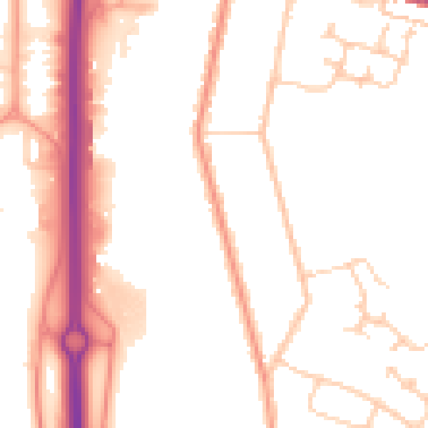 Daytime road noise heatmap for ME8 0AG