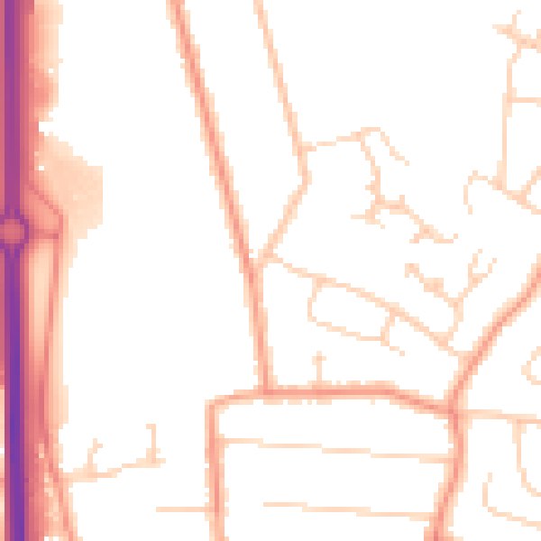 Daytime road noise heatmap for ME8 0AJ