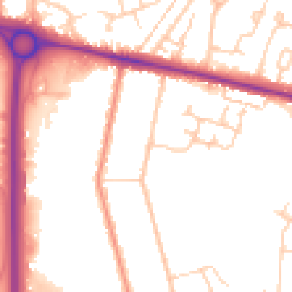 Daytime road noise heatmap for ME8 0AP