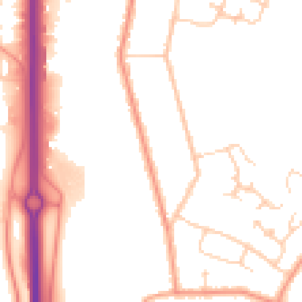 Daytime road noise heatmap for ME8 0AQ
