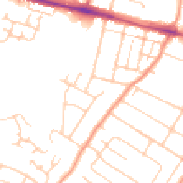 Daytime road noise heatmap for ME8 0BN