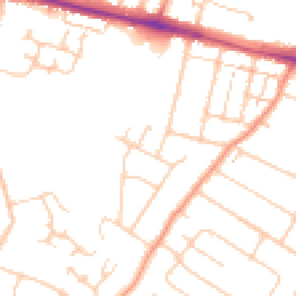 Daytime road noise heatmap for ME8 0BT