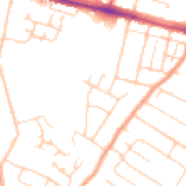 Daytime road noise heatmap for ME8 0BU