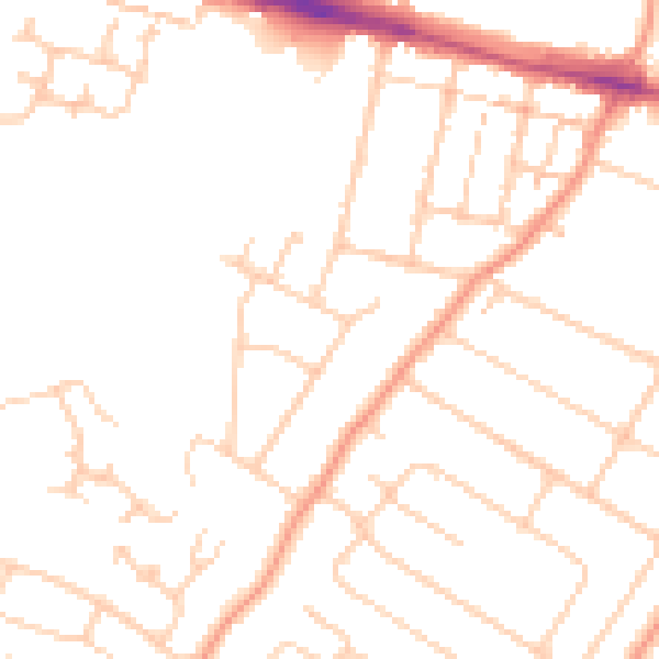Daytime road noise heatmap for ME8 0BW