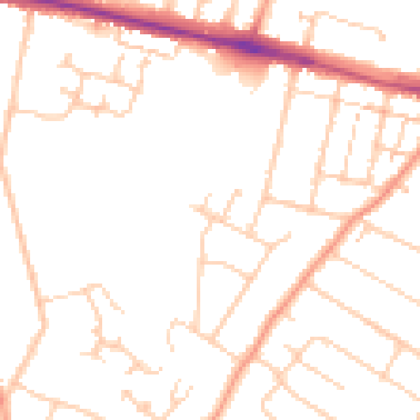 Daytime road noise heatmap for ME8 0BX