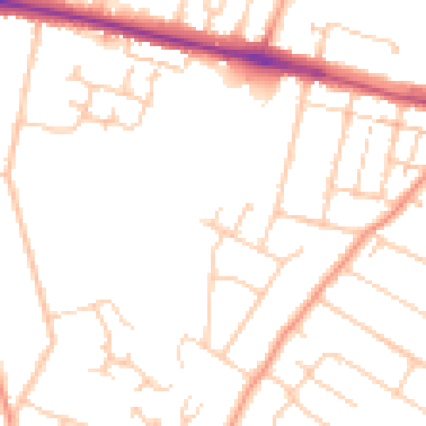 Daytime road noise heatmap for ME8 0BY