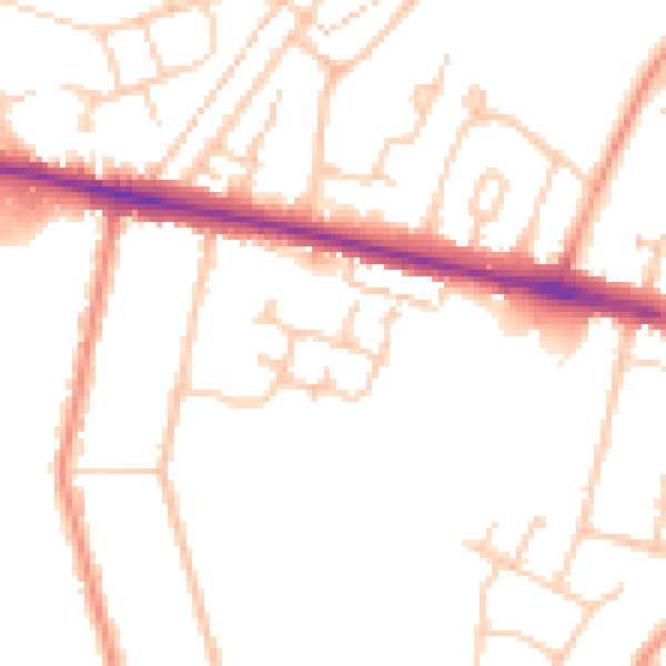 Daytime road noise heatmap for ME8 0DD