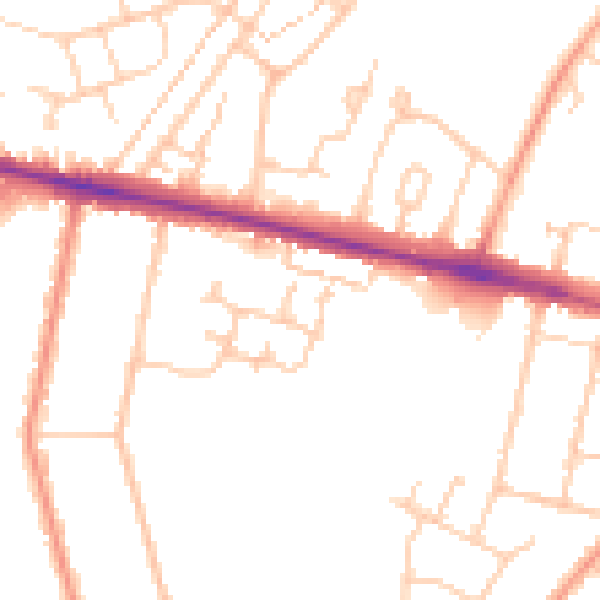 Daytime road noise heatmap for ME8 0DN