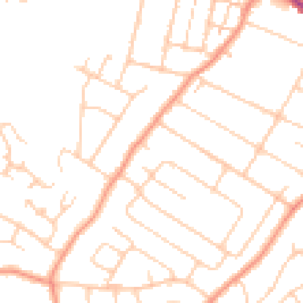 Daytime road noise heatmap for ME8 0DX