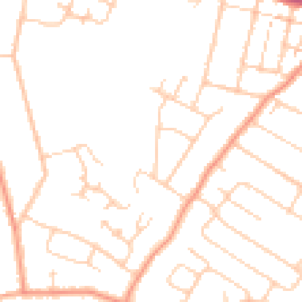 Daytime road noise heatmap for ME8 0EN