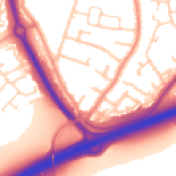 Daytime road noise heatmap for ME8 0GW