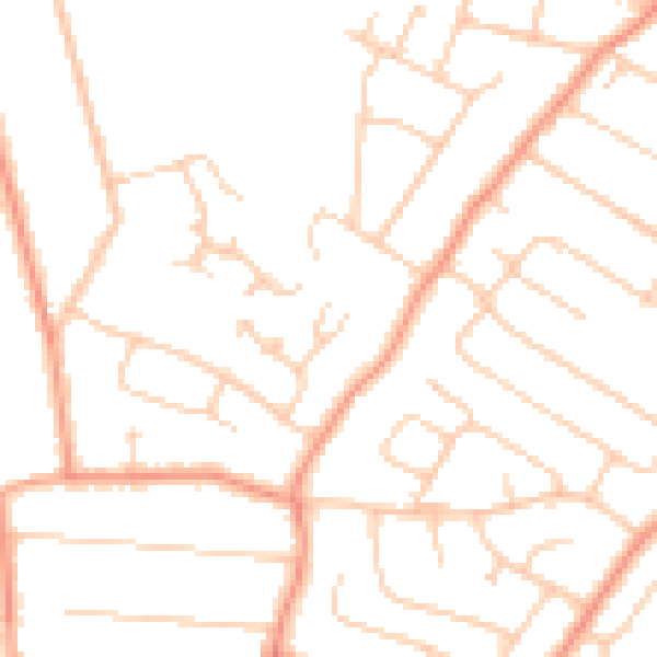 Daytime road noise heatmap for ME8 0HJ