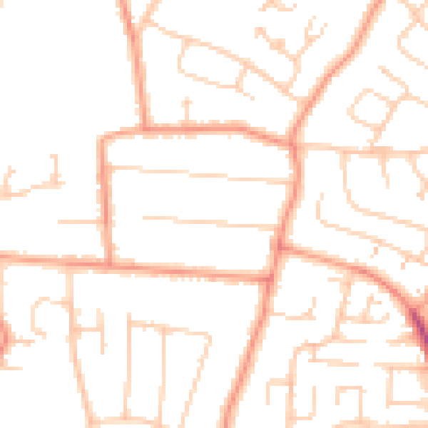 Daytime road noise heatmap for ME8 0JD
