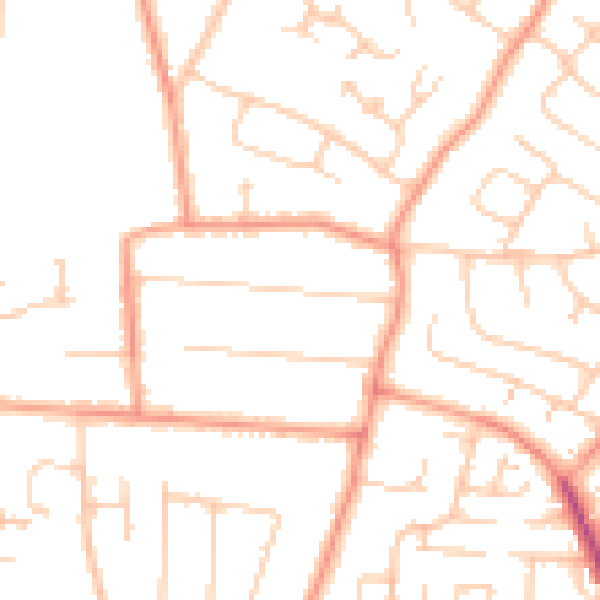 Daytime road noise heatmap for ME8 0JF