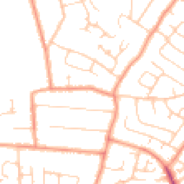 Daytime road noise heatmap for ME8 0JW