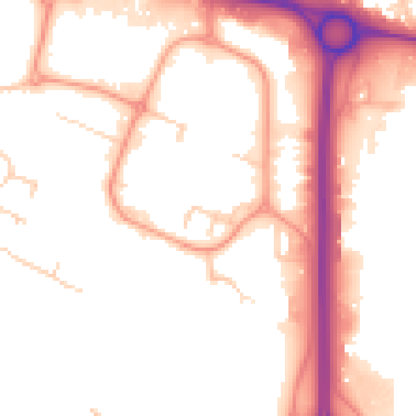 Daytime road noise heatmap for ME8 0NJ