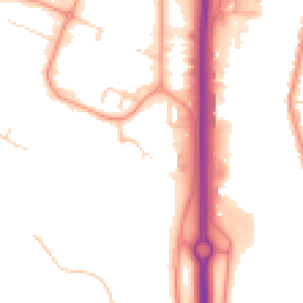 Daytime road noise heatmap for ME8 0NZ