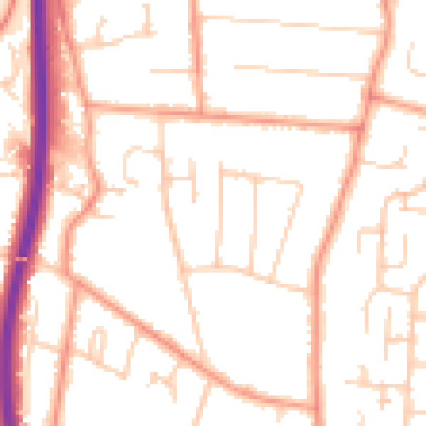 Daytime road noise heatmap for ME8 0PB