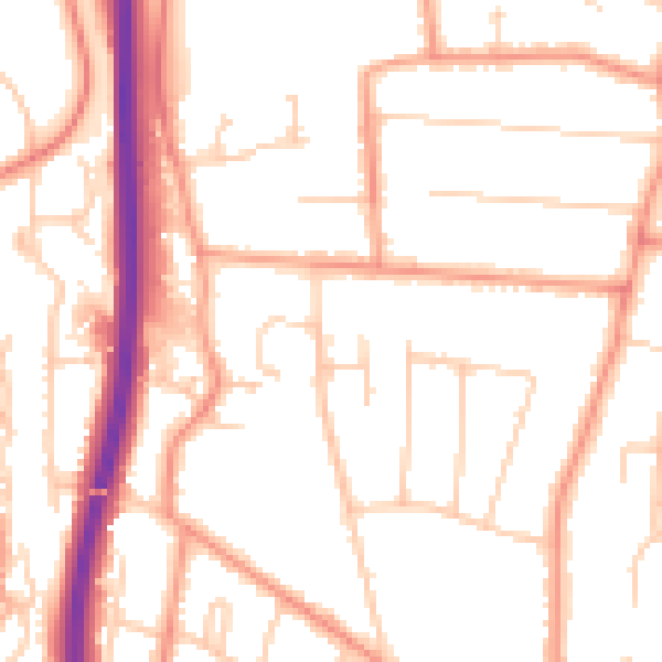 Daytime road noise heatmap for ME8 0PF