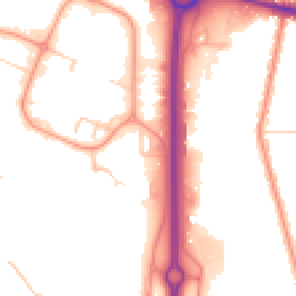 Daytime road noise heatmap for ME8 0PR