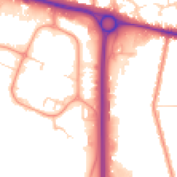 Daytime road noise heatmap for ME8 0PY