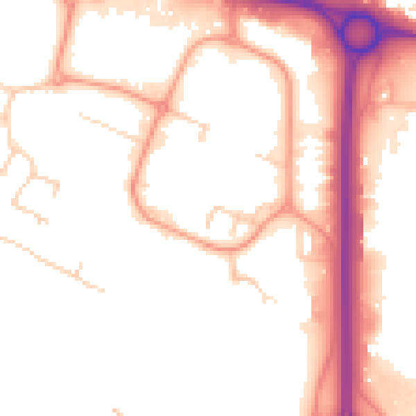 Daytime road noise heatmap for ME8 0PZ