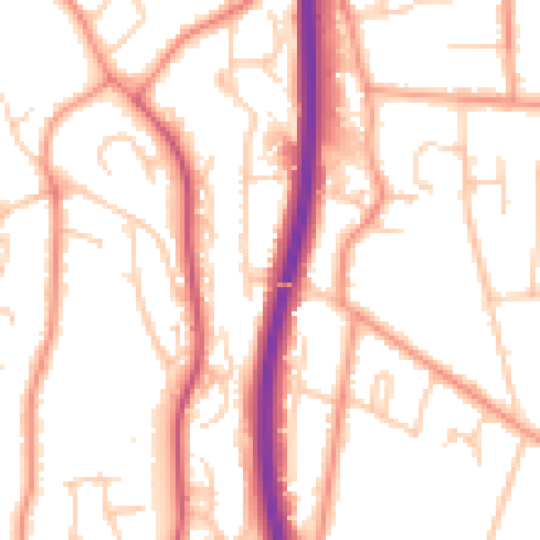 Daytime road noise heatmap for ME8 0QL